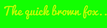 Image with Font Color BEFF00 and Background Color 11FF00